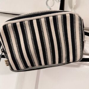 Striped Black and White belt Bag